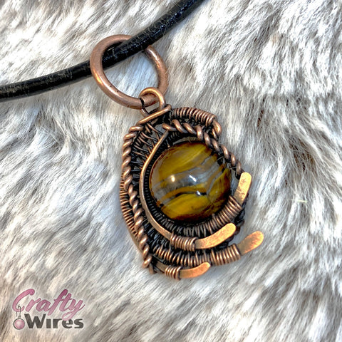 Twisted Wire and Water Swirl Pendant